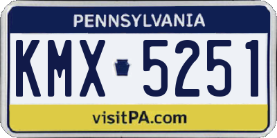 PA license plate KMX5251