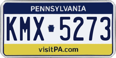 PA license plate KMX5273