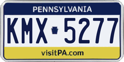 PA license plate KMX5277