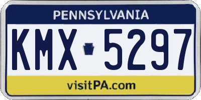 PA license plate KMX5297