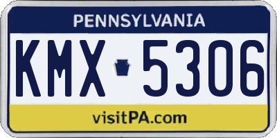 PA license plate KMX5306
