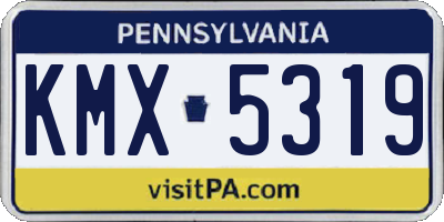 PA license plate KMX5319