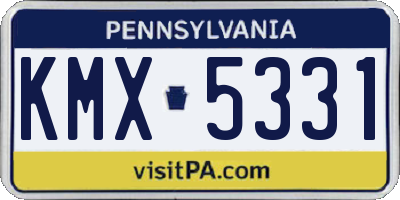 PA license plate KMX5331