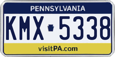 PA license plate KMX5338