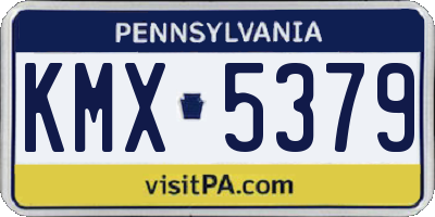 PA license plate KMX5379