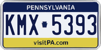 PA license plate KMX5393