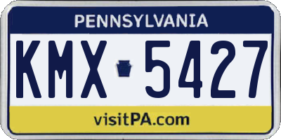 PA license plate KMX5427