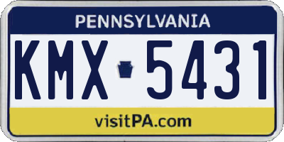 PA license plate KMX5431