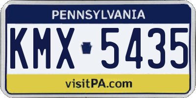 PA license plate KMX5435