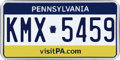 PA license plate KMX5459