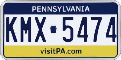 PA license plate KMX5474