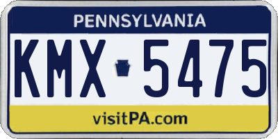PA license plate KMX5475