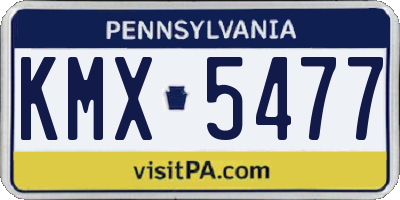 PA license plate KMX5477