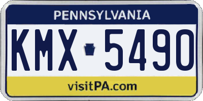 PA license plate KMX5490