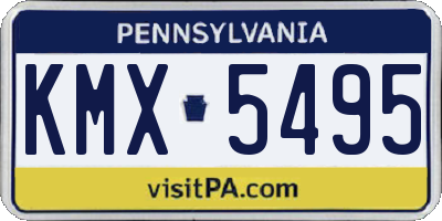 PA license plate KMX5495