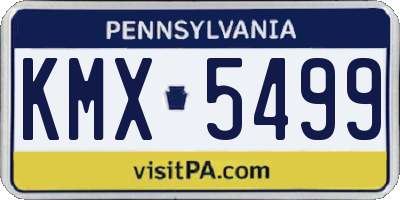 PA license plate KMX5499