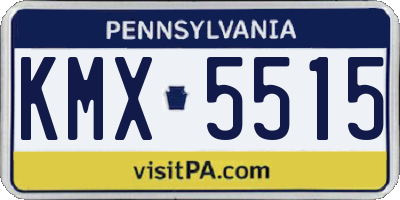 PA license plate KMX5515