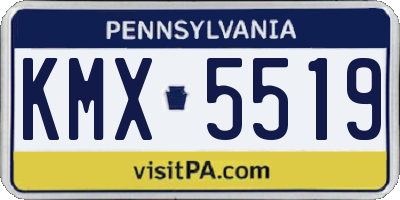 PA license plate KMX5519