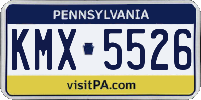 PA license plate KMX5526