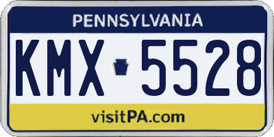 PA license plate KMX5528