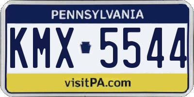 PA license plate KMX5544