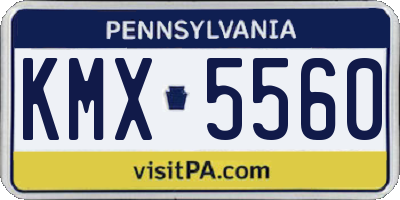 PA license plate KMX5560