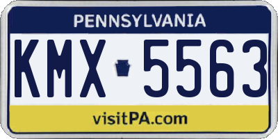 PA license plate KMX5563