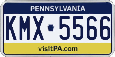 PA license plate KMX5566