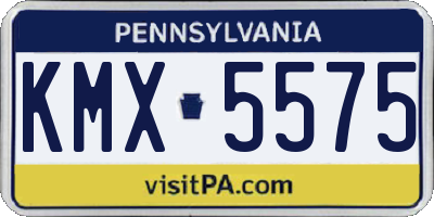 PA license plate KMX5575