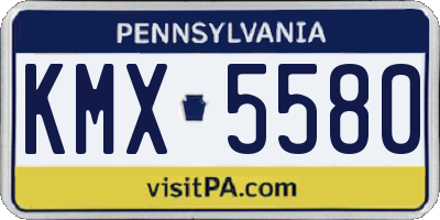 PA license plate KMX5580