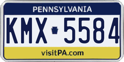 PA license plate KMX5584