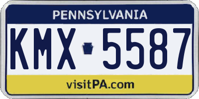 PA license plate KMX5587