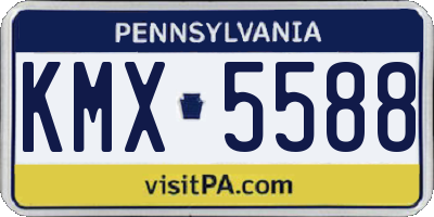 PA license plate KMX5588