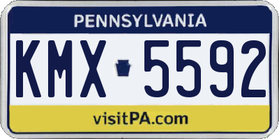 PA license plate KMX5592