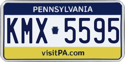 PA license plate KMX5595