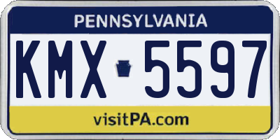 PA license plate KMX5597