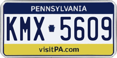 PA license plate KMX5609