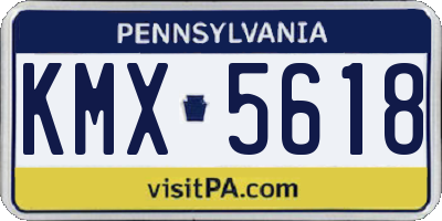 PA license plate KMX5618