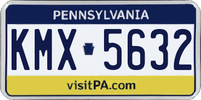 PA license plate KMX5632