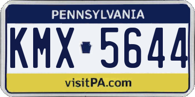 PA license plate KMX5644