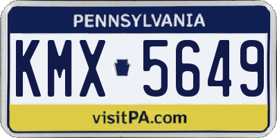 PA license plate KMX5649