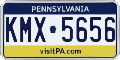 PA license plate KMX5656
