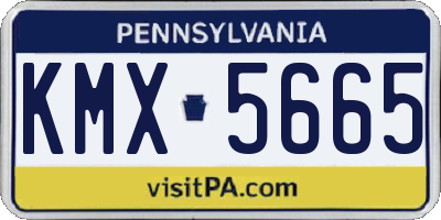 PA license plate KMX5665