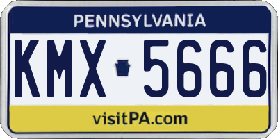 PA license plate KMX5666