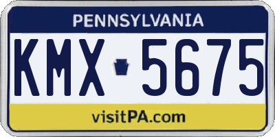 PA license plate KMX5675