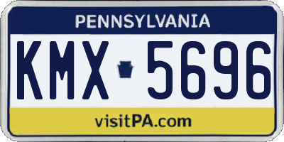PA license plate KMX5696