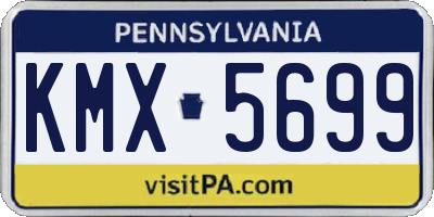PA license plate KMX5699