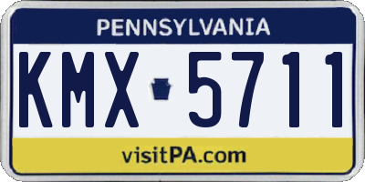 PA license plate KMX5711