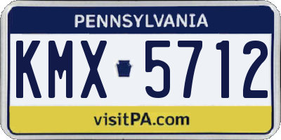 PA license plate KMX5712