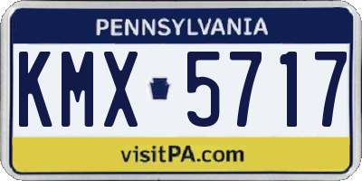 PA license plate KMX5717